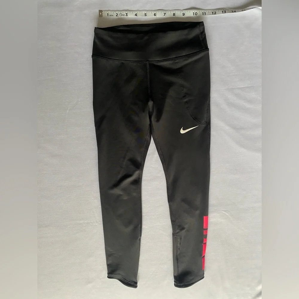 Nike Women’s Dri-Fit Icon Clash Fast 7/8 Black Pink Leggings  Size XS‎